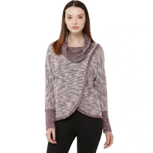 Calvin Klein Performance Cowl-neck Sweatshirt In Garnet - Picture 1 of 11